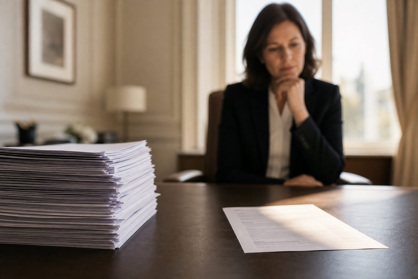 Une pile de candidatures d’un côté, un profil unique mis en avant de l’autre